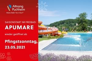 Ab Pfingssonntag, 23. Mai 2021 ist im Apumare am Spitzberg wieder Badebetrieb