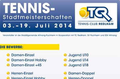 TENNIS-Stadtmeisterschaften - 3.-19. Juli 2014